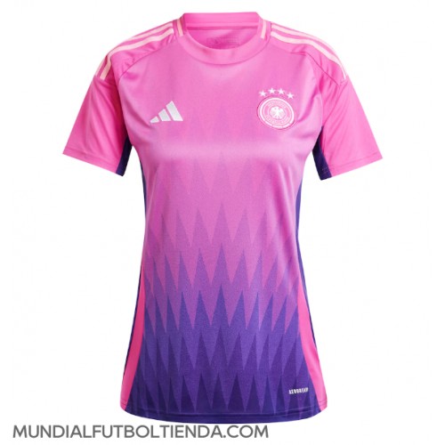 Camiseta Alemania Segunda Equipación Replica Eurocopa 2024 para mujer mangas cortas